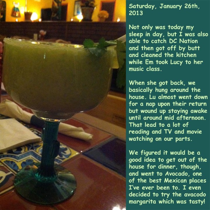 Saturday, January 26th, 2013