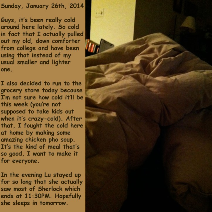 Sunday, January 26th, 2014