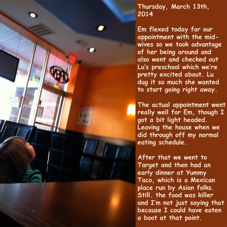 Thursday, March 13th, 2014