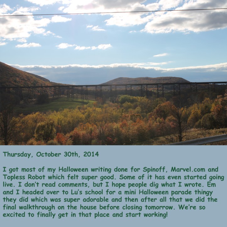 Thursday, October 30th, 2014