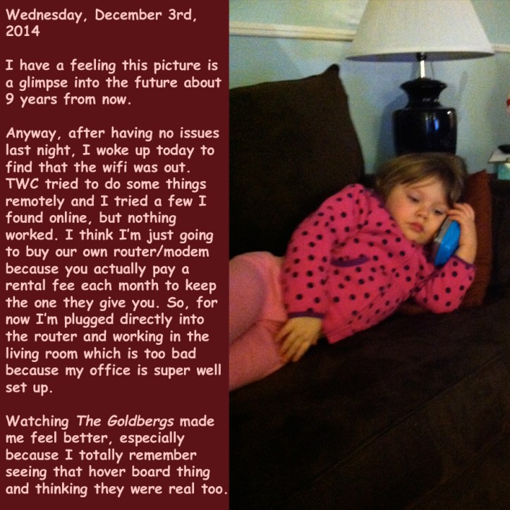 Wednesday, December 3rd, 2014